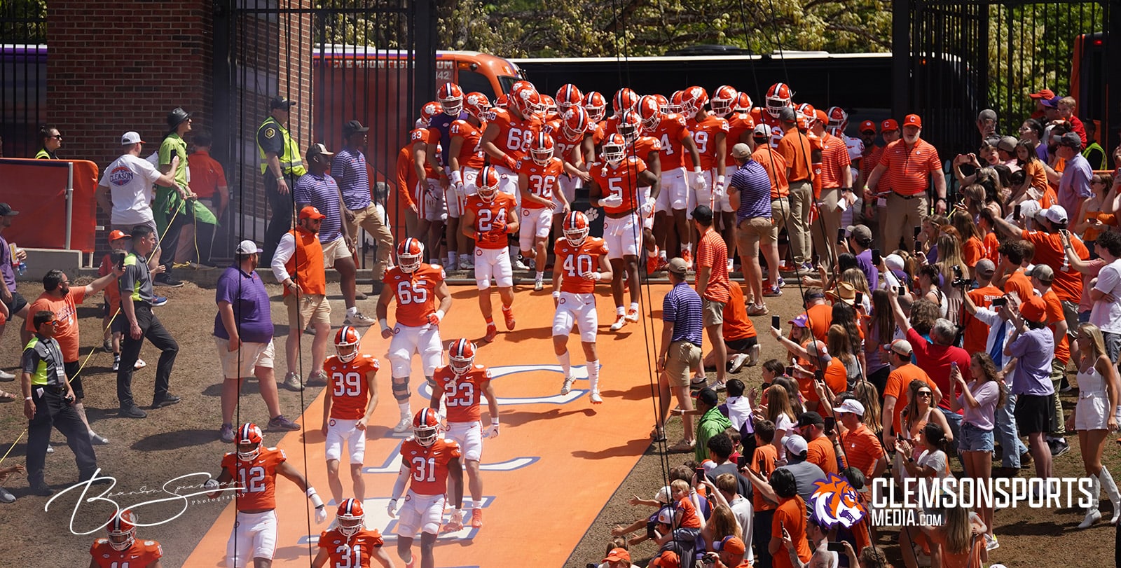 Clemson Spring Game - Running down the hill