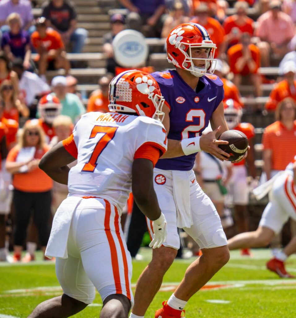 clemson football - cade klubnik and phil mafah