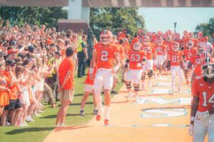 Clemson Running down the hill