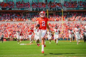 Cade Klubnik scoring a TD vs N.C. State