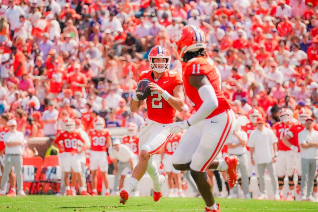 Cade Klubnik’s passing the ball down field